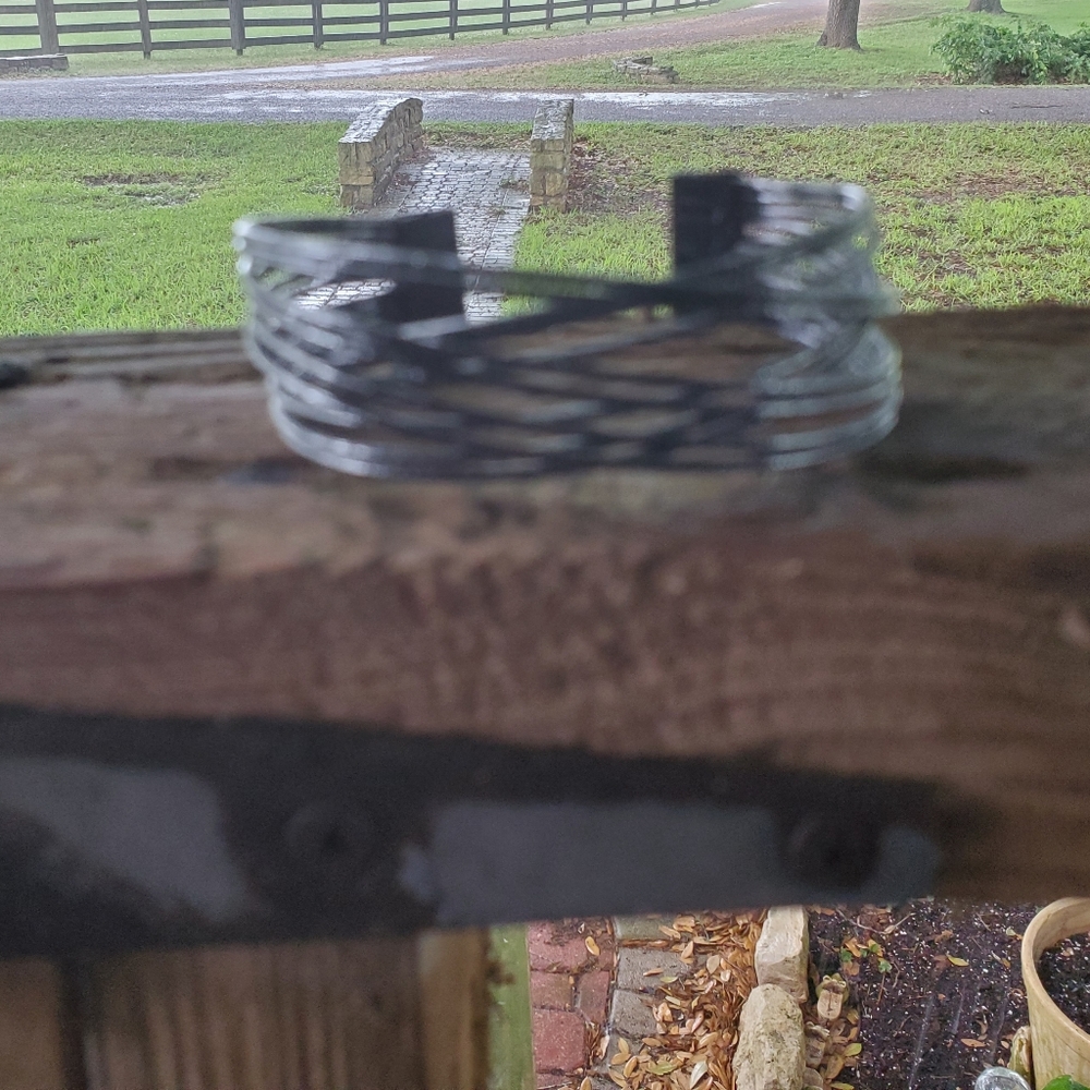 Black metal bracelet